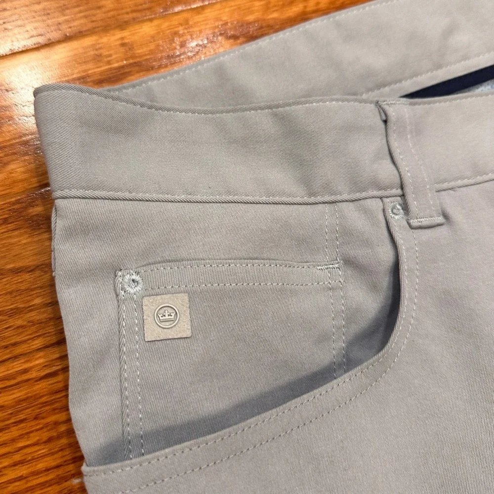 Peter Millar eb66 Performance Five Pocket Pants Fits Mens 36x28 Gale Gray Golf‎